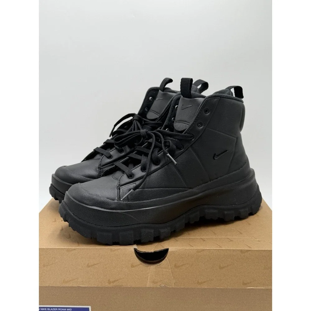 Nike Blazer Roam Mid Women's Size 9 Black Combat Boots Shoes NWB No Lid